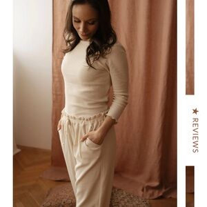 Evelin’s Cream Women's Loungewear with Kimono - size M